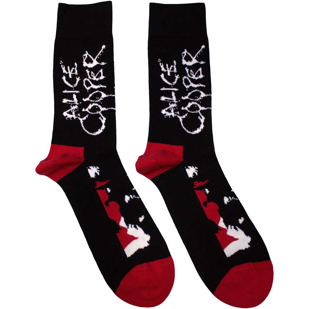 Alice Cooper Face Socks Black