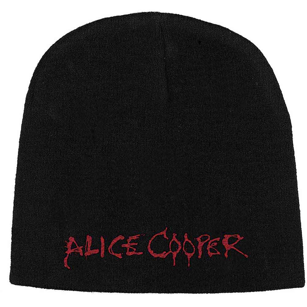 Alice Cooper Logo Beanie Hat Black