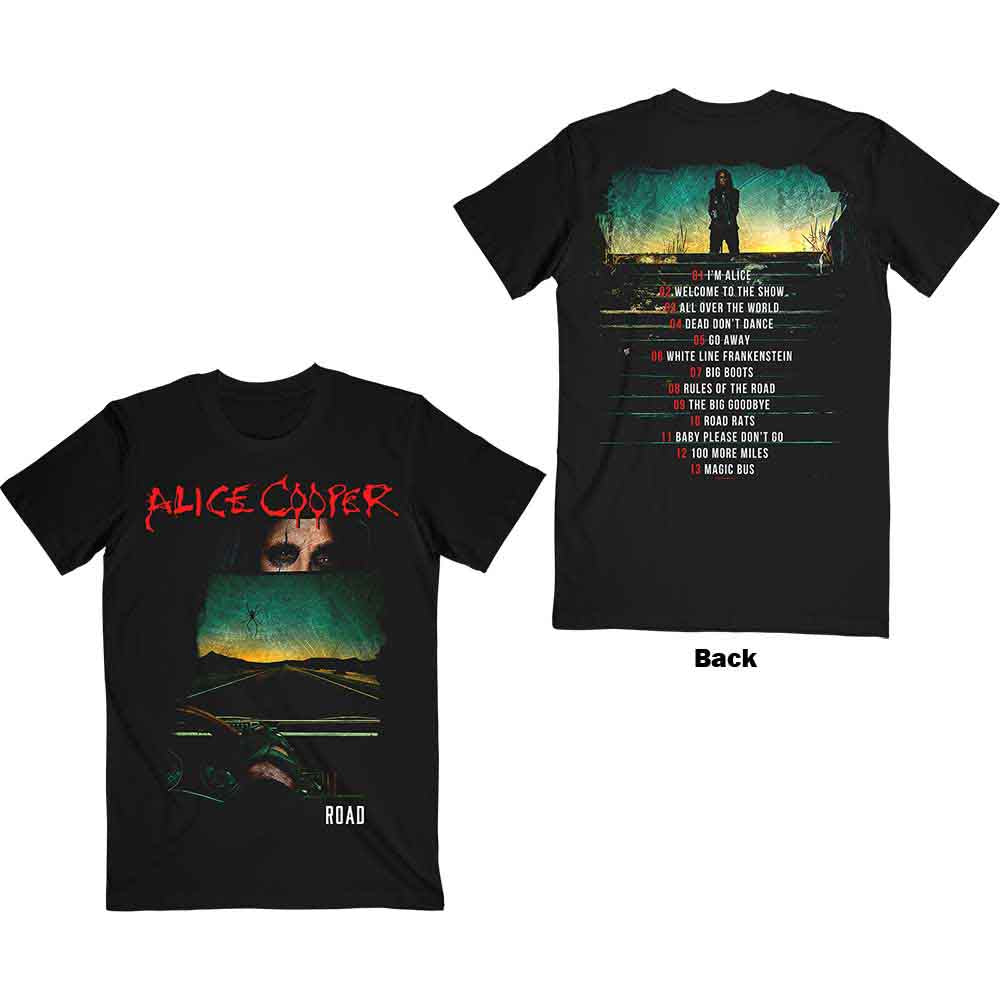 Alice Cooper Road Cover Tracklist Mens T Shirt