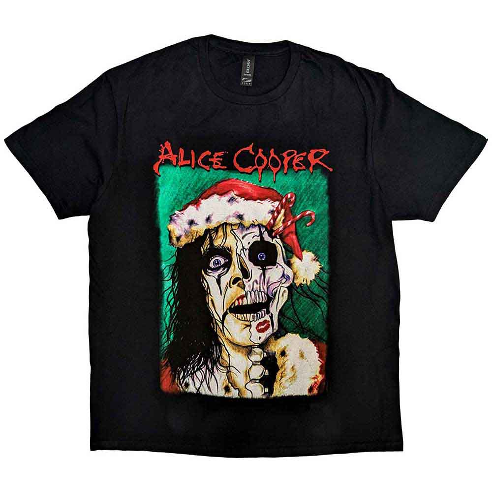 Alice Cooper Xmas Card Mens T Shirt