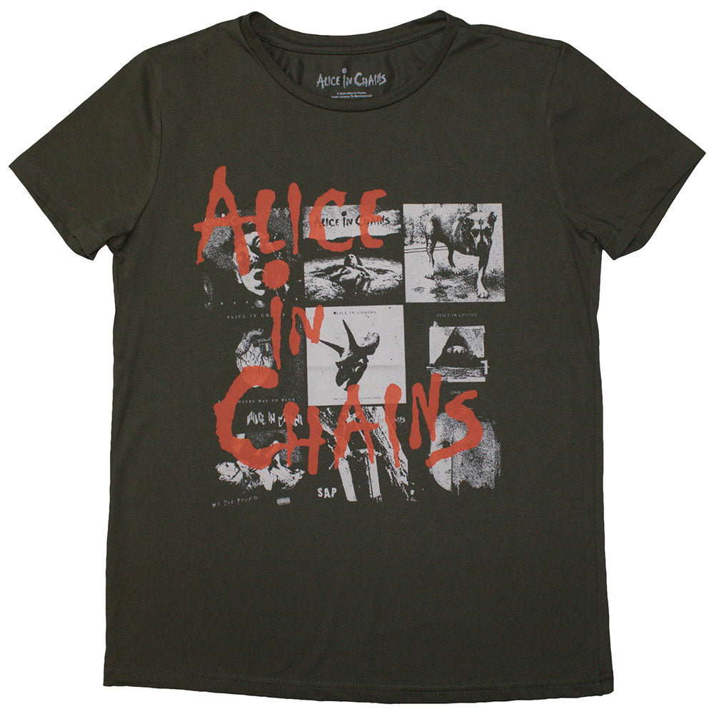 Alice In Chains Albums Montage Womens T Shirt