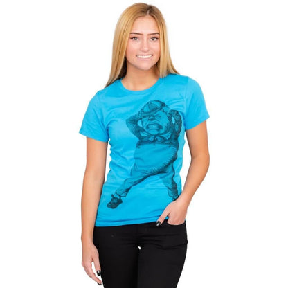 Alice In Wonderland Tweedle Dee Dum Juniors Turquoise T Shirt Tee