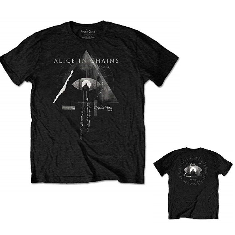 Alice in Chains Rainier Fog Mountain Officially Licensed Mens T Shirt Black