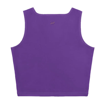 LSU Football Womens Crop Top Shirt Purple