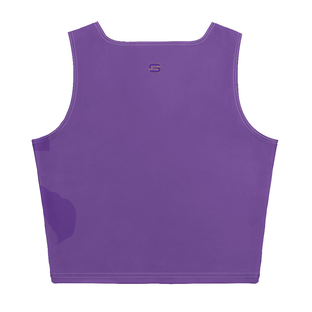 LSU Football Eye of the Tiger Womens Crop Top Shirt Purple