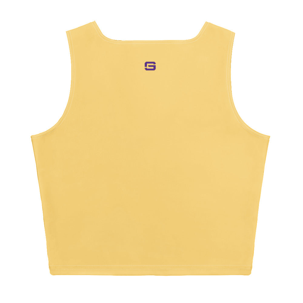 LSU Football Eye of the Tiger Womens Crop Top Shirt Gold