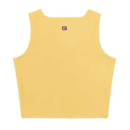 LSU Football Eye of the Tiger Womens Crop Top Shirt Gold