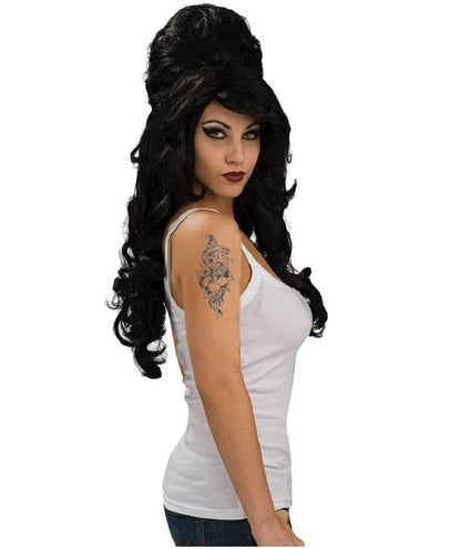 Amy Winehouse Tattoo and Wig Set
