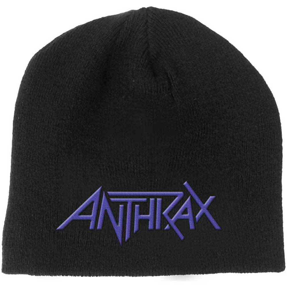 Anthrax Logo Beanie Hat Black