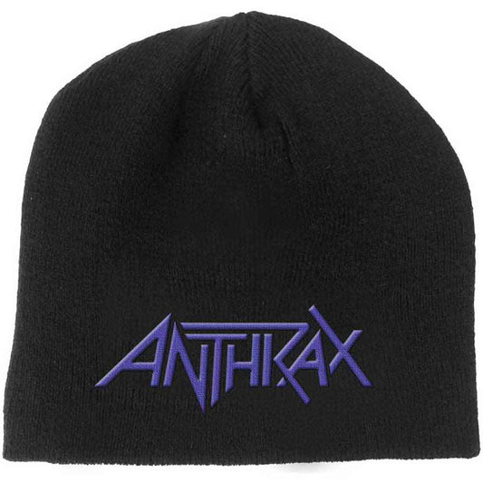 Anthrax Logo Beanie Hat Black