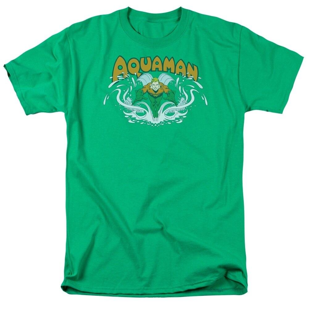 Aquaman Splash Green T Shirt Tee