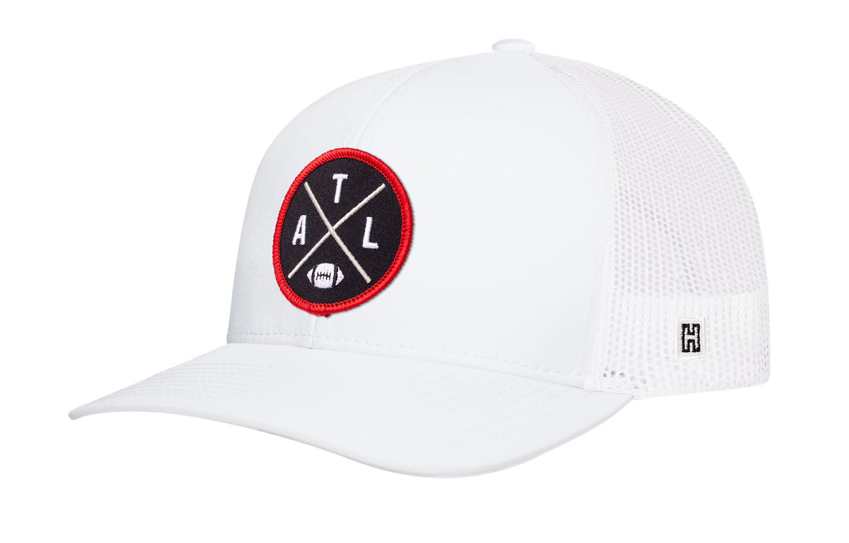 Atlanta Trucker Haka Hat Black ATL X Football Snapback