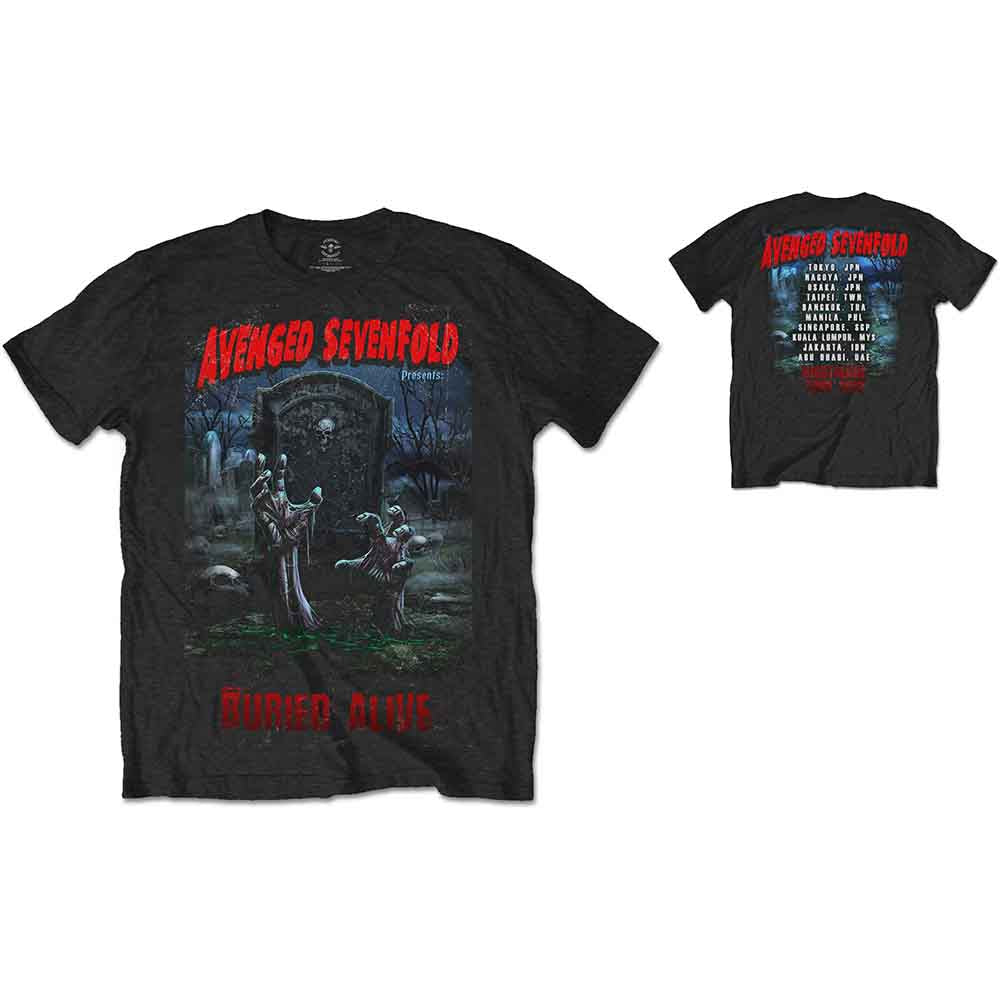 Avenged Sevenfold Buried Alive Tour 2012 Mens T Shirt
