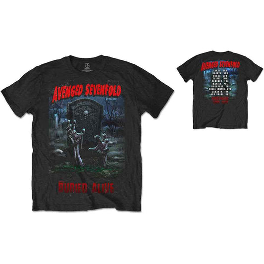 Avenged Sevenfold Buried Alive Tour 2012 Mens T Shirt