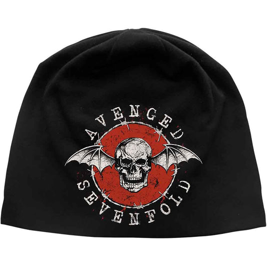 Avenged Sevenfold Distressed Bat Beanie Hat Black