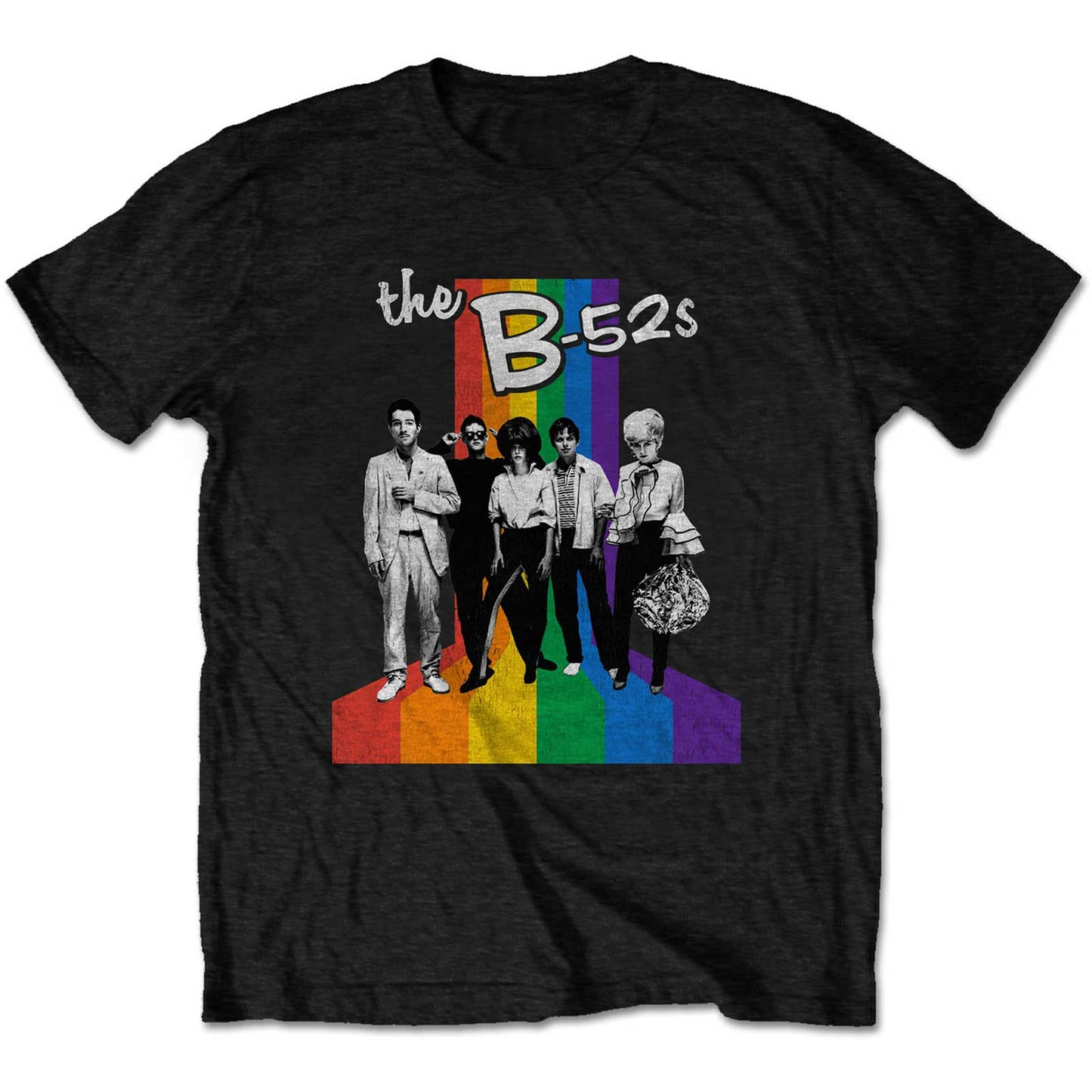 B52s Rainbow Stripes Mens T Shirt