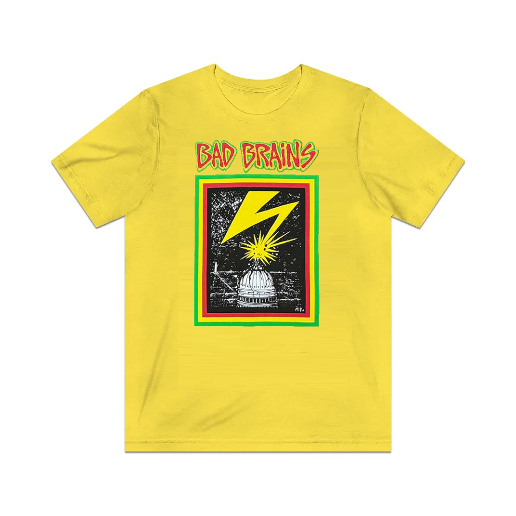 Bad Brains Album Capitol Yellow Officially Licensed Mens T Shirt Yellow