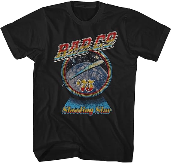 Bad Company Band Shooting Star Officially Licensed Mens T Shirt Black
