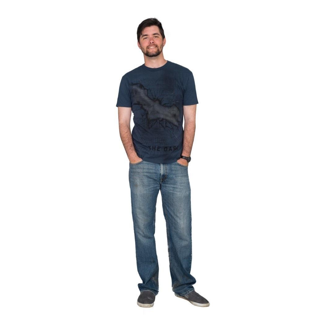 Batman Stay Tune The Dark Navy T Shirt