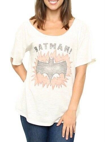 Batman! Vintage Inspired Slub Heartbreaker Off The Shoulder T Shirt