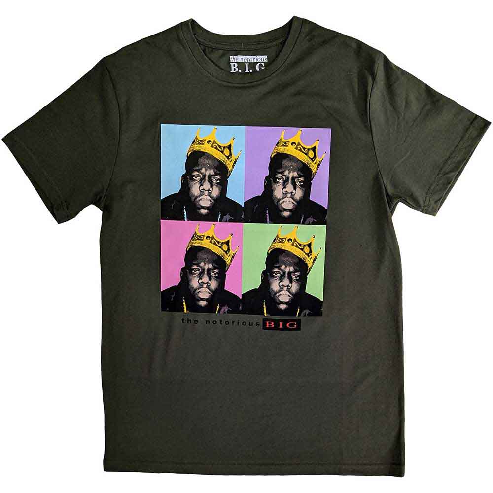 Biggie Smalls Crown Pop Art Mens T Shirt