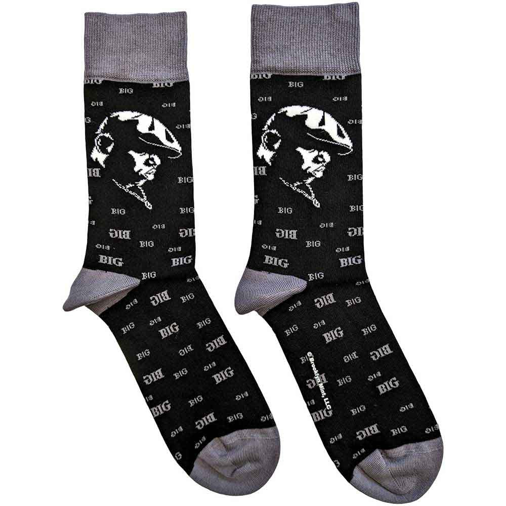 Biggie Smalls Side Portrait Socks Black