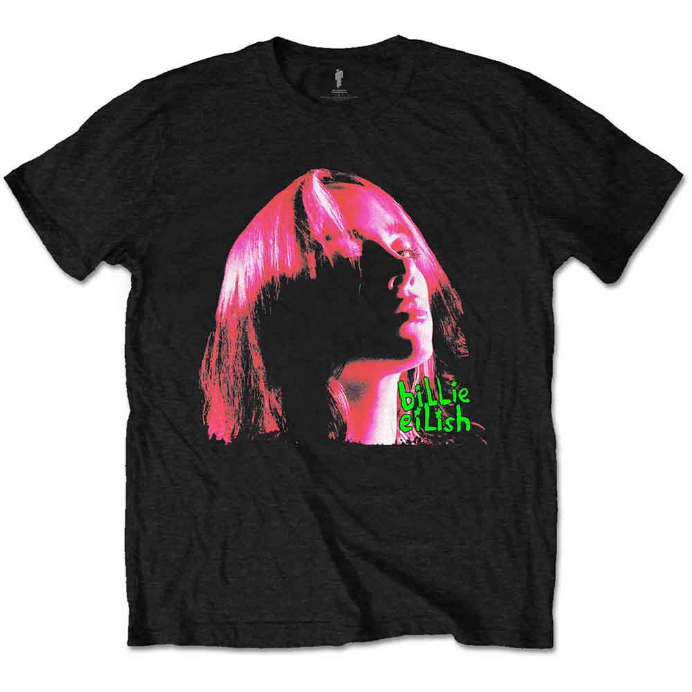 Billie Eilish Neon Shadow Pink Mens T Shirt
