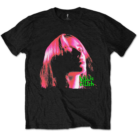 Billie Eilish Neon Shadow Pink Mens T Shirt