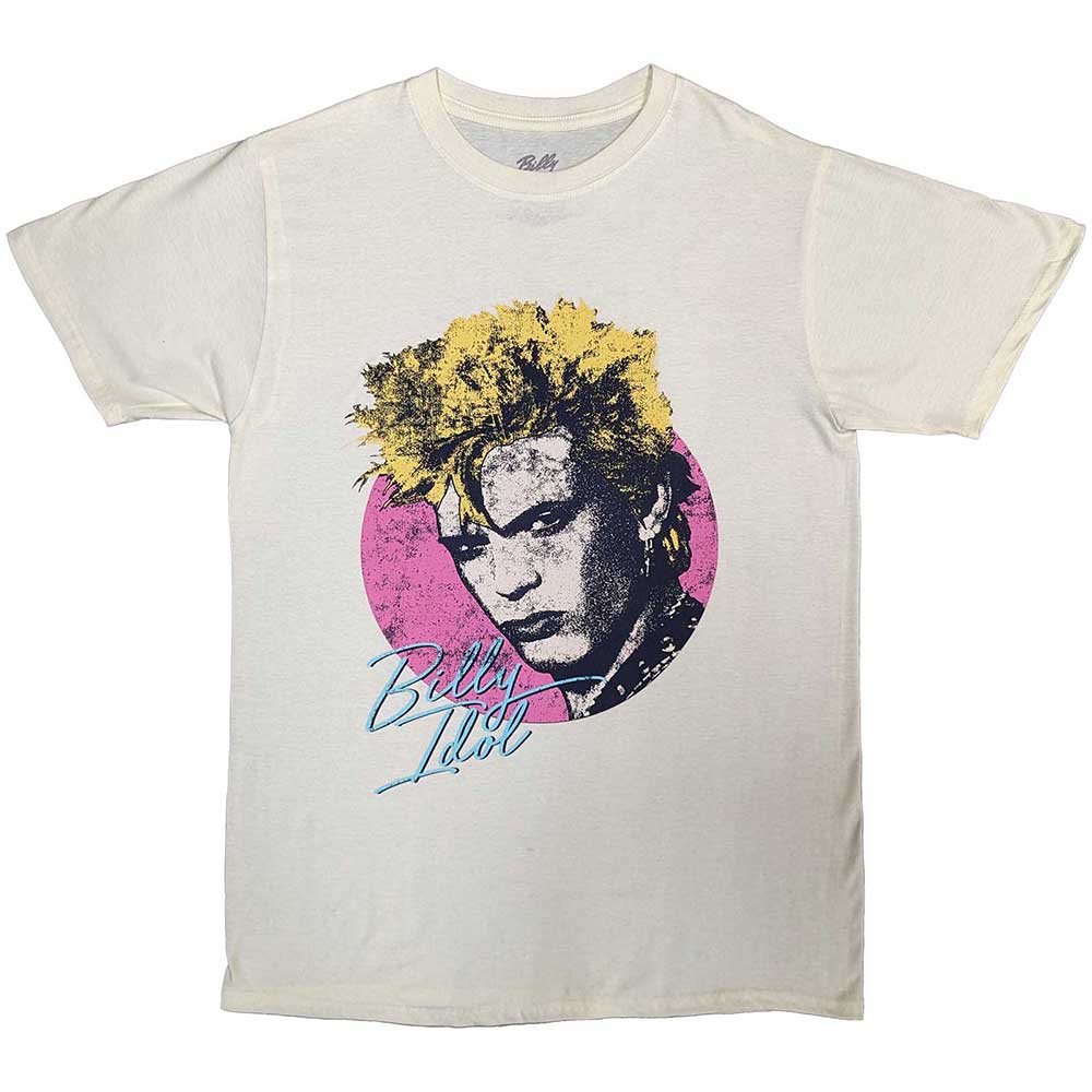 Billy Idol Circle Illustration Mens T Shirt