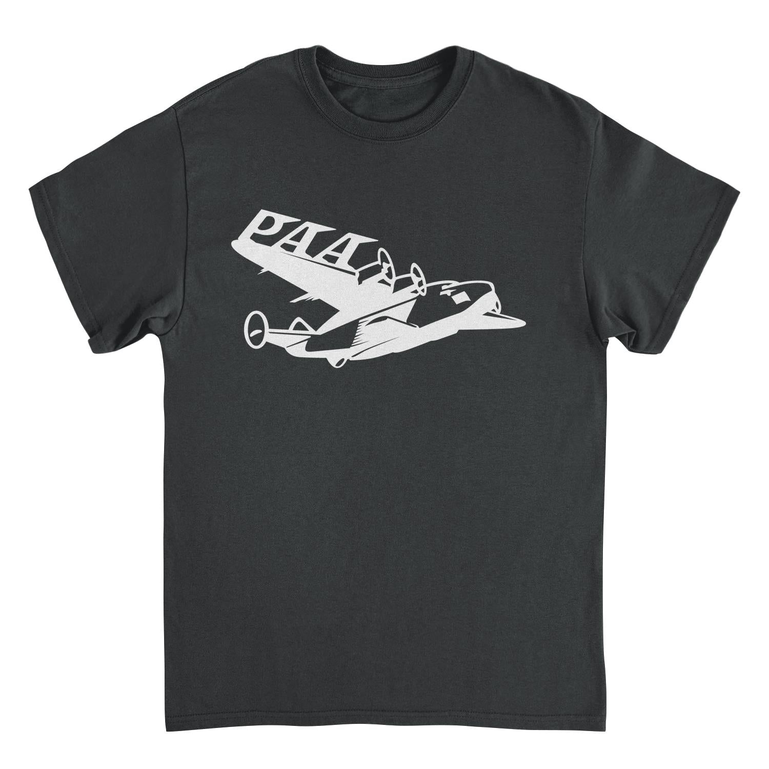 Pan Am PAA Wing White Print Black Mens T Shirt