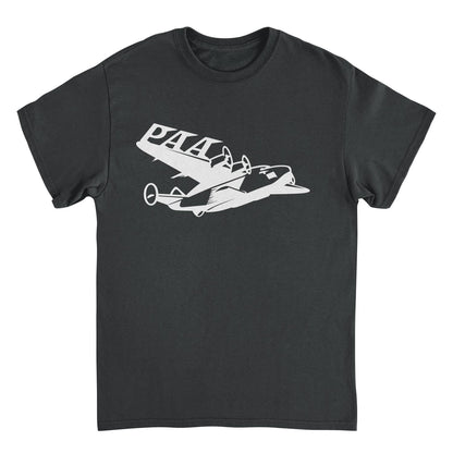 Pan Am PAA Wing White Print Black Mens T Shirt
