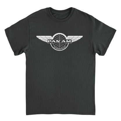 Pan Am Clipper Pilot White Black Mens T Shirt