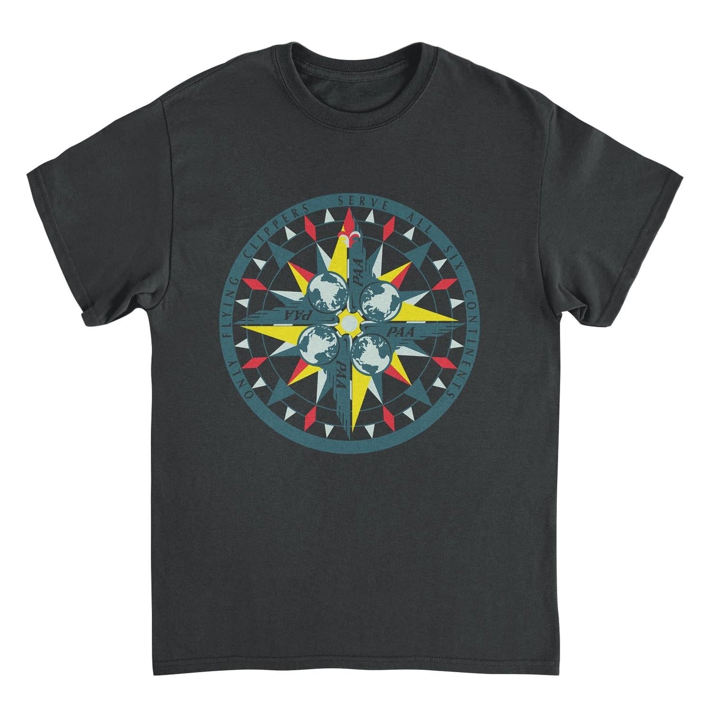 Pan Am Only Flying Clippers Black Mens T Shirt