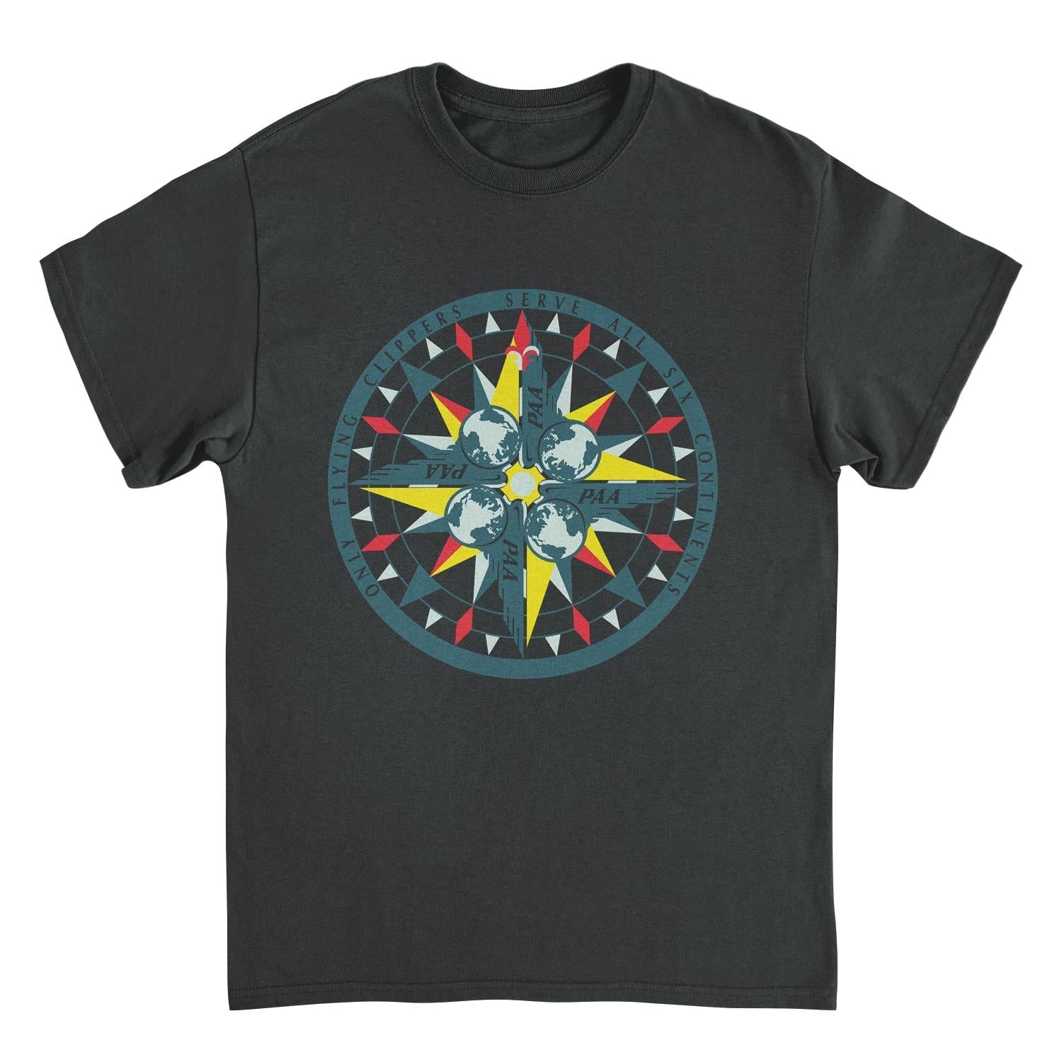 Pan Am Only Flying Clippers Black Mens T Shirt