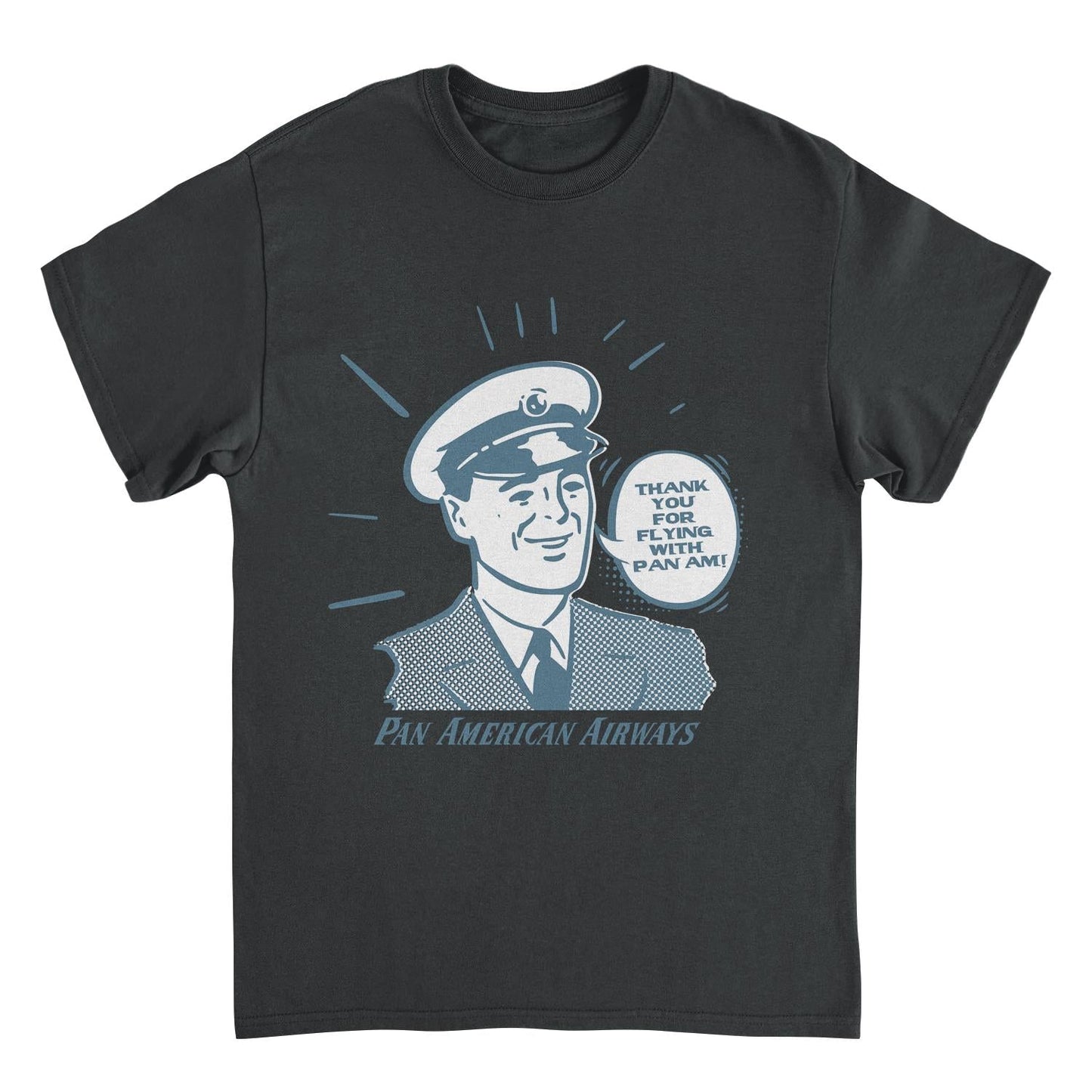 Pan Am Thank You for Flying With Pan Am Black Mens T Shirt