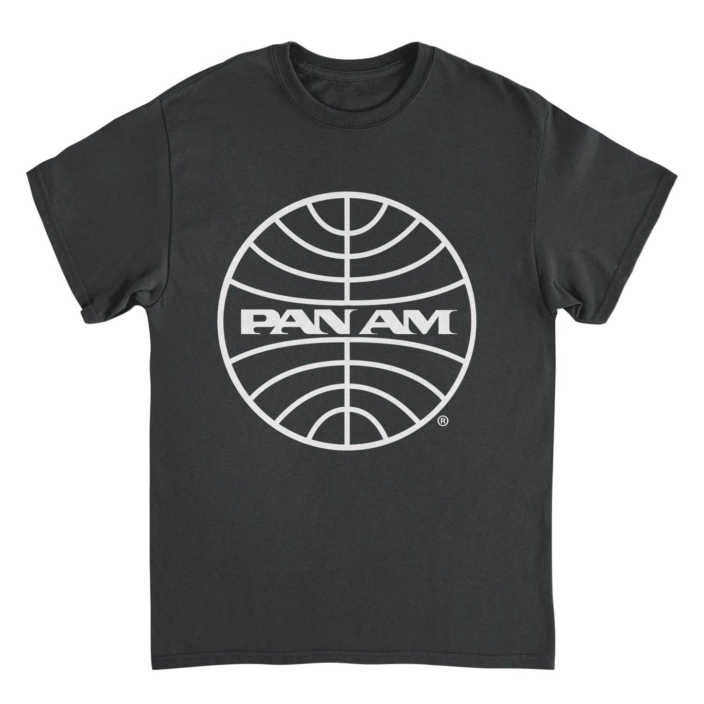 Pan Am Classic White Logo in Black Mens T Shirt