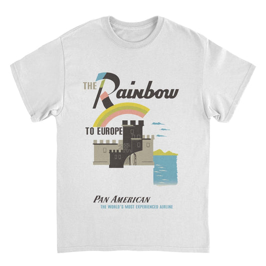 Pan Am the Rainbow to Europe White Mens T Shirt