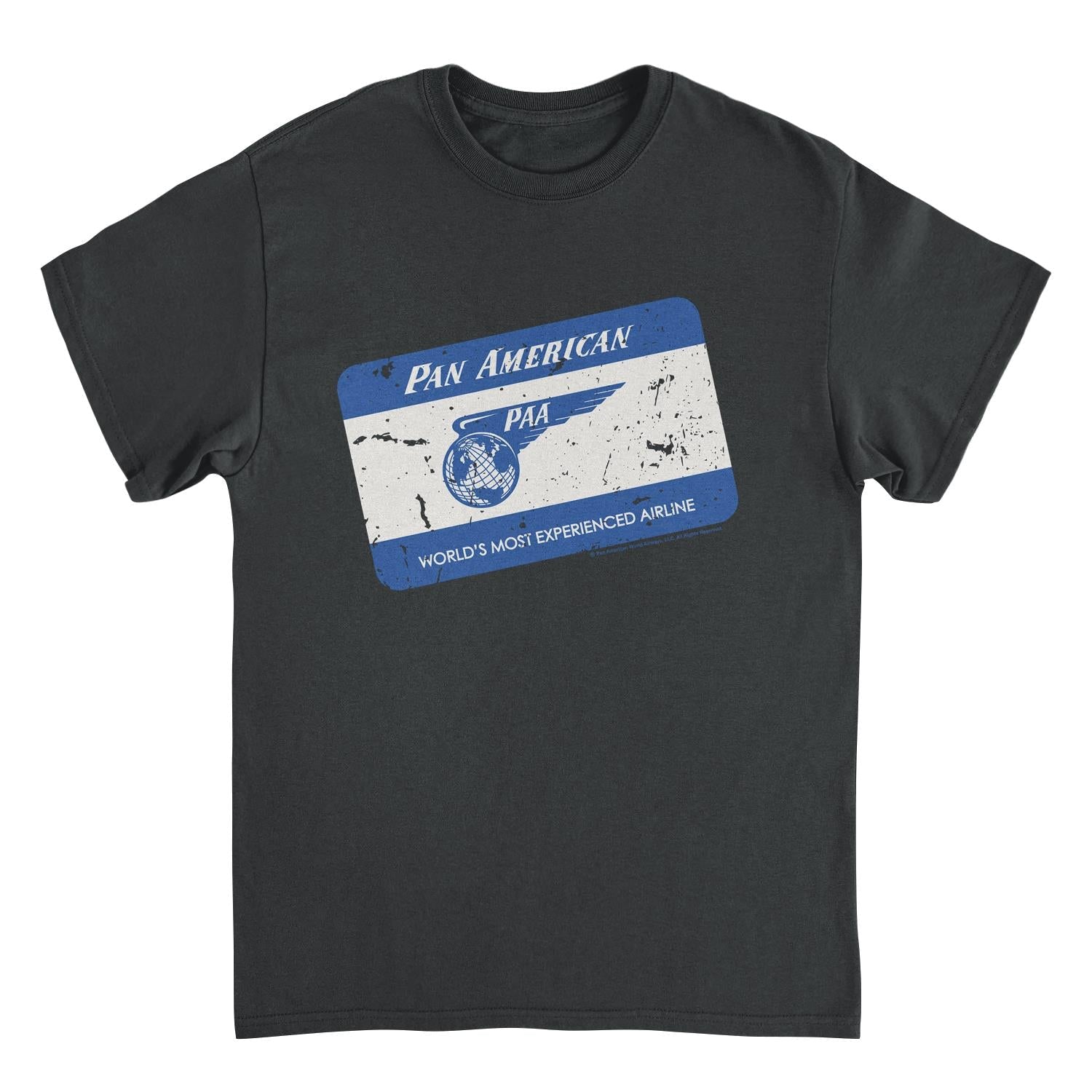 Pan Am Retro PAA Business Card Black Mens T Shirt