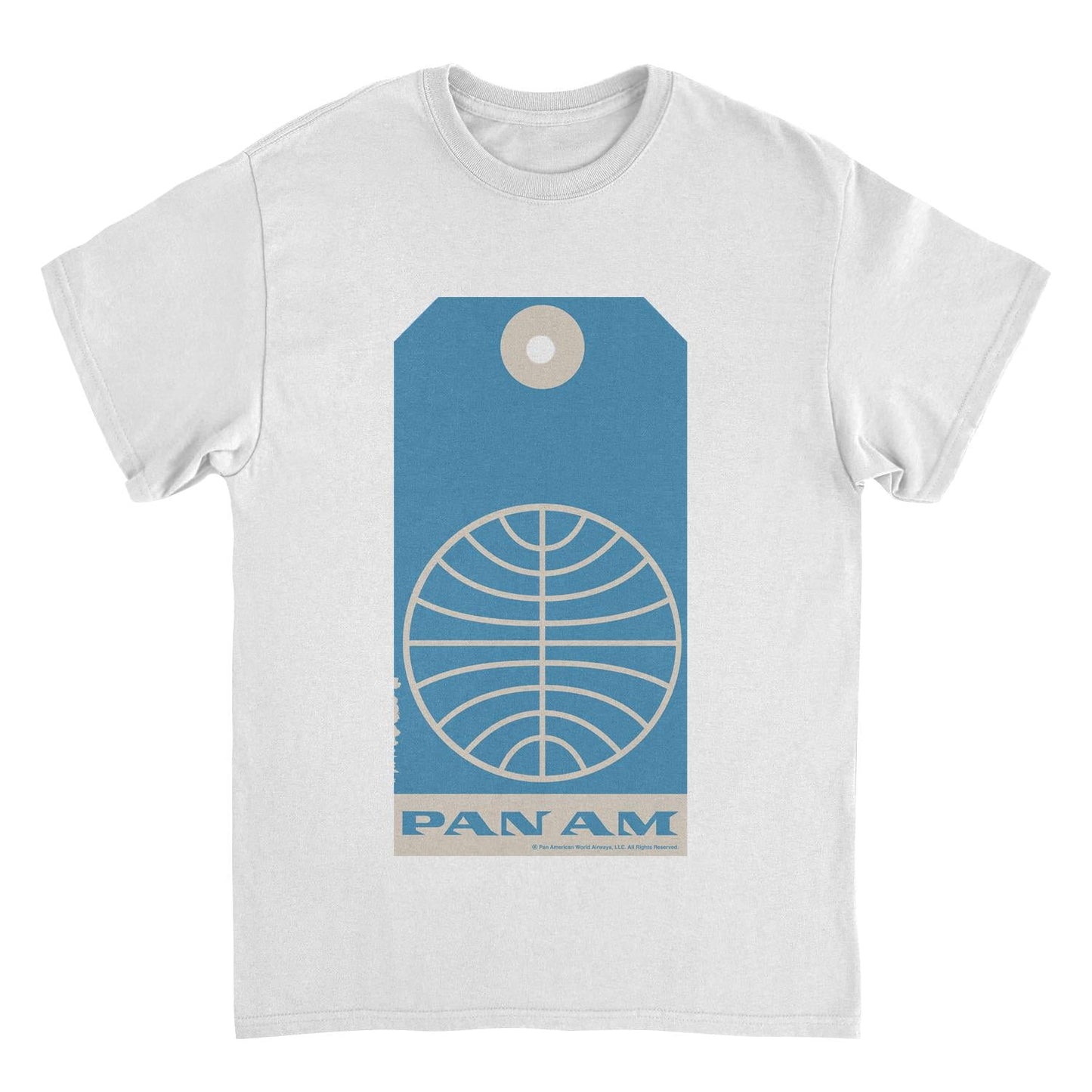 Pan Am Retro 1950S Logo Luggage Tag White Mens T Shirt