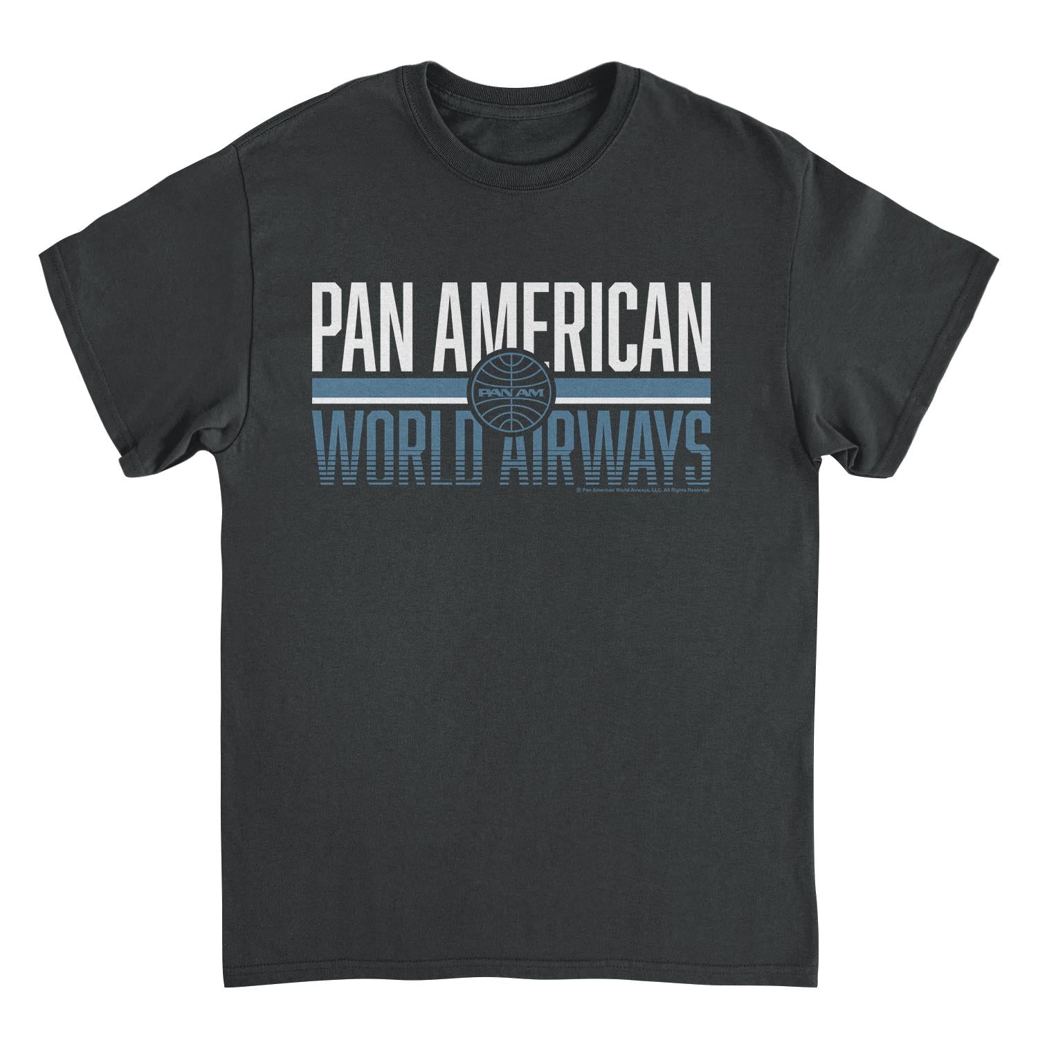 Pan Am Retro Pan American World Airways Black Mens T Shirt