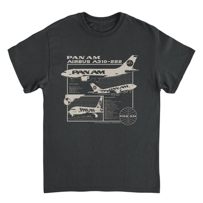 Pan Am Plane General Information Black Mens T Shirt