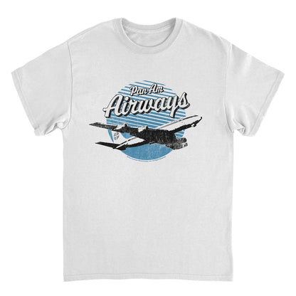 Pan Am Airways Retro Plane Take Off White Mens T Shirt