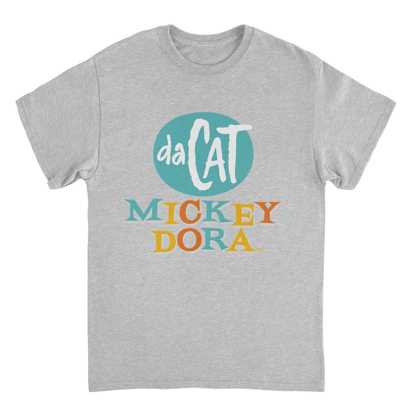 Mickey Da Cat Dora Retro Style Text Retro Surfer Miki Sport Grey Mens T Shirt