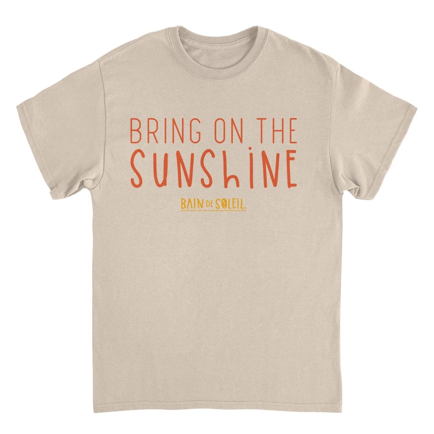 Bain De Soleil Bring On the Sunshine Retro Sunscreen Sand Mens T Shirt