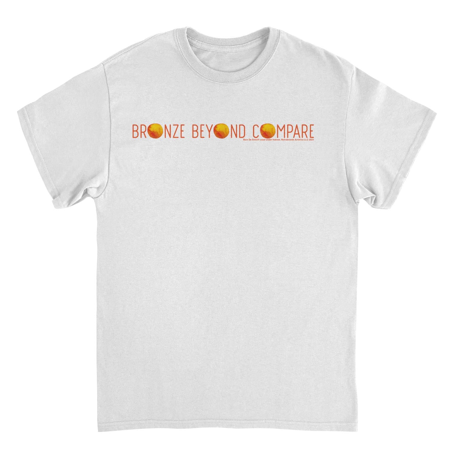 Bain De Soleil Bronze Beyond Compare Retro Sunscreen White Mens T Shirt