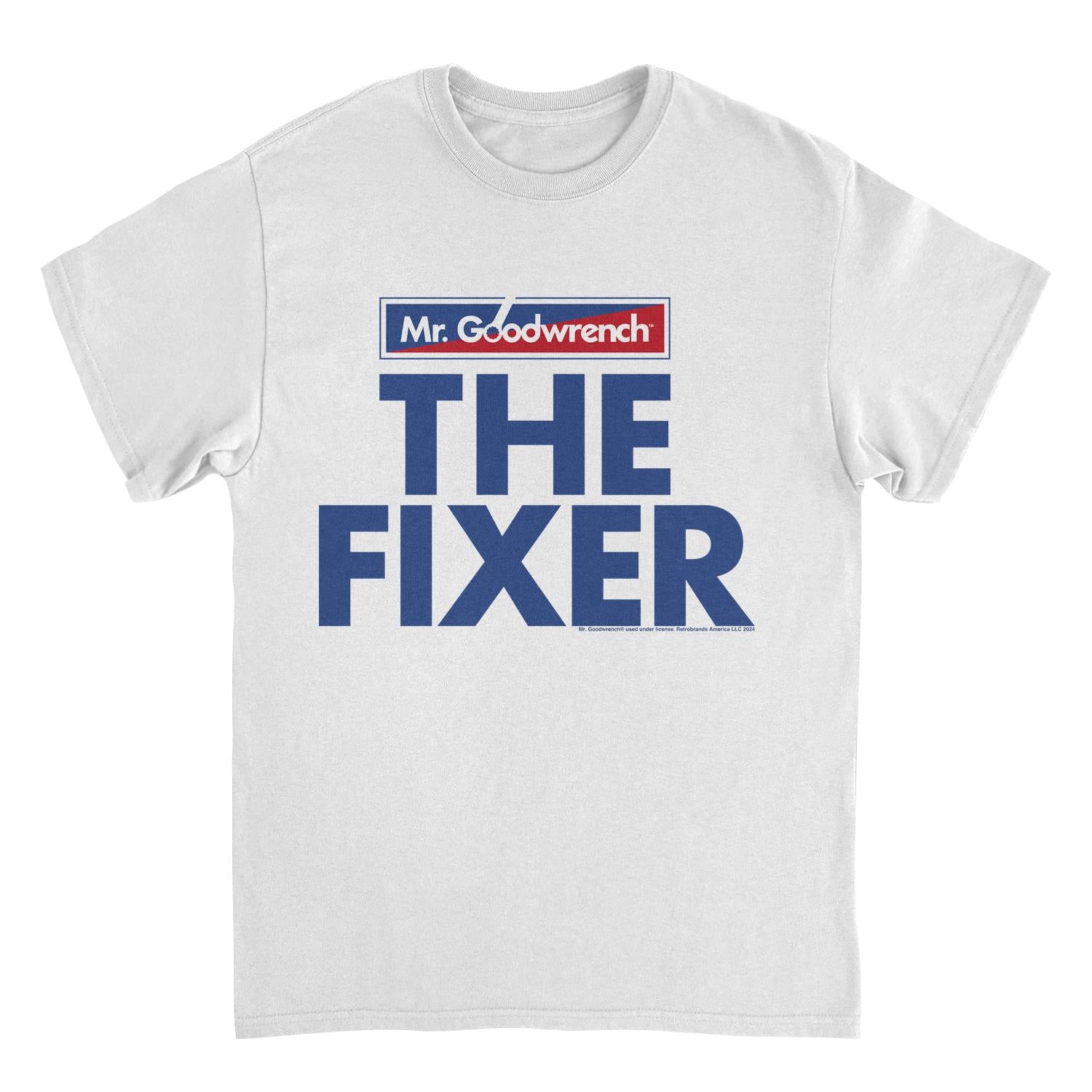 Mr Goodwrench the Fixer Slogan White Mens T Shirt