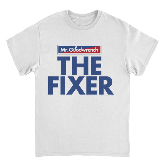 Mr Goodwrench the Fixer Slogan White Mens T Shirt