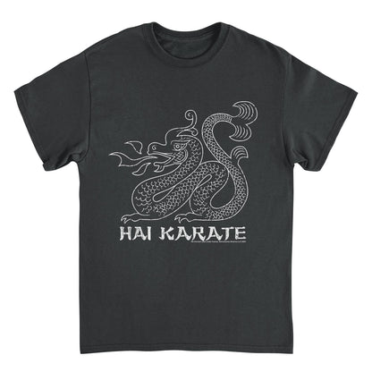 Hai Karate White Dragon Retro Aftershave Black Mens T Shirt