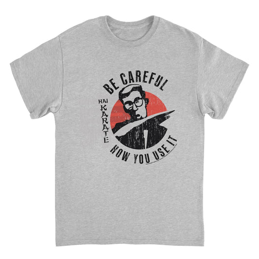 Hai Karate Be Careful How Your Use it Retro Aftershave Sport Grey Mens T Shirt