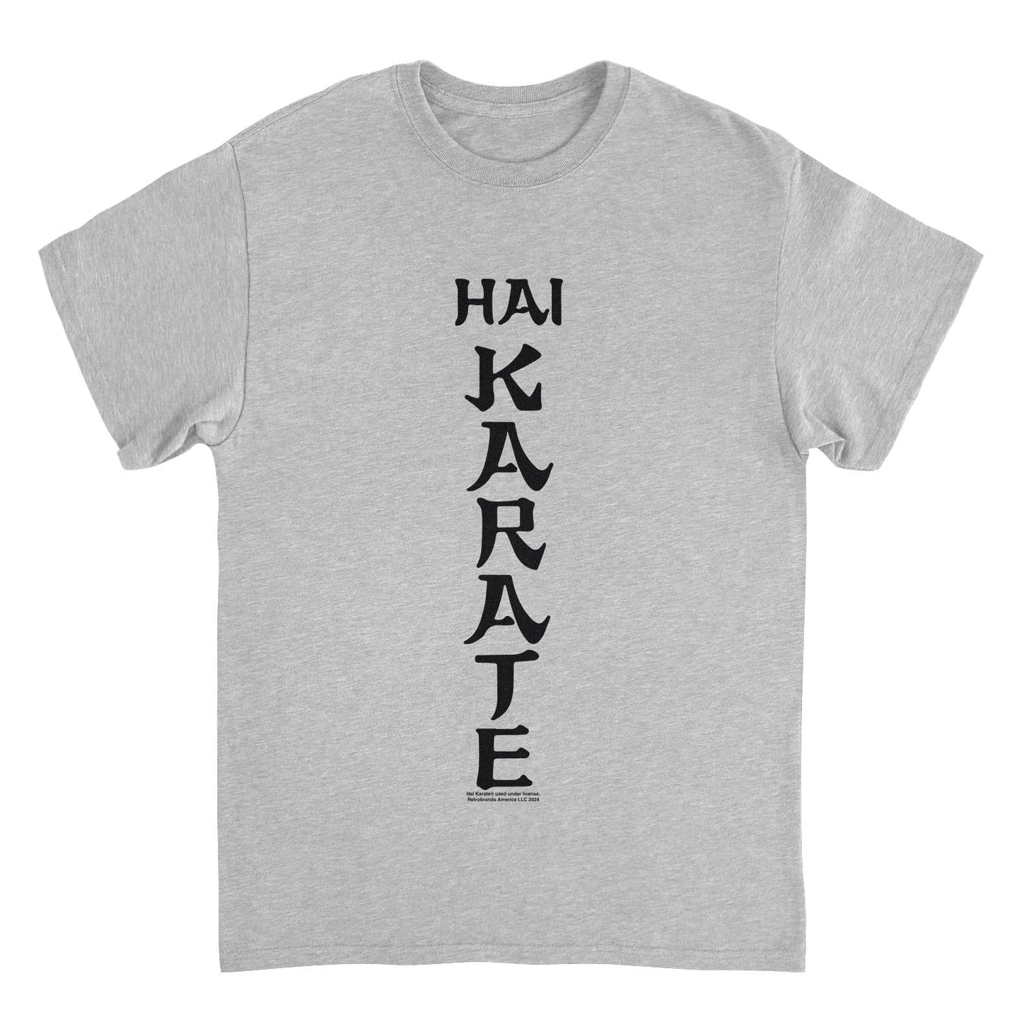 Hai Karate Vertical Logo Retro Aftershave Sport Grey Mens T Shirt